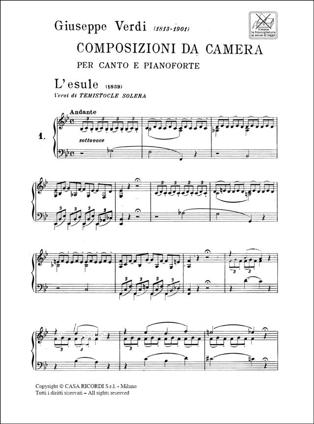 Composizioni Da Camera - soprán a klavír